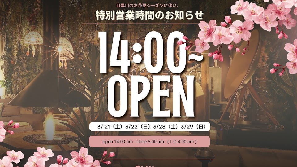 シーシャラウンジ チルラグ 中目黒店｜SHISHA LOUNGE Chillrug TOKYO Nakameguroの写真 3枚目